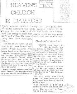 Newspaper article from 1962