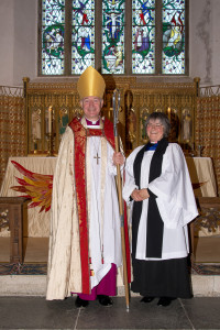 The Reverend Brenda Jacobs at the installation in Hartland