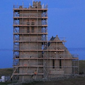 Church in scaffold