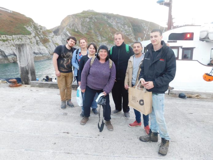 A happy group on the jetty